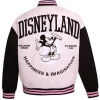 Disneyland Happiness and Imagination Light Pink and Black Varsity Jacket