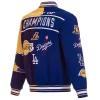 Dodgers and Los Angeles Lakers City of Champions Jacket Back