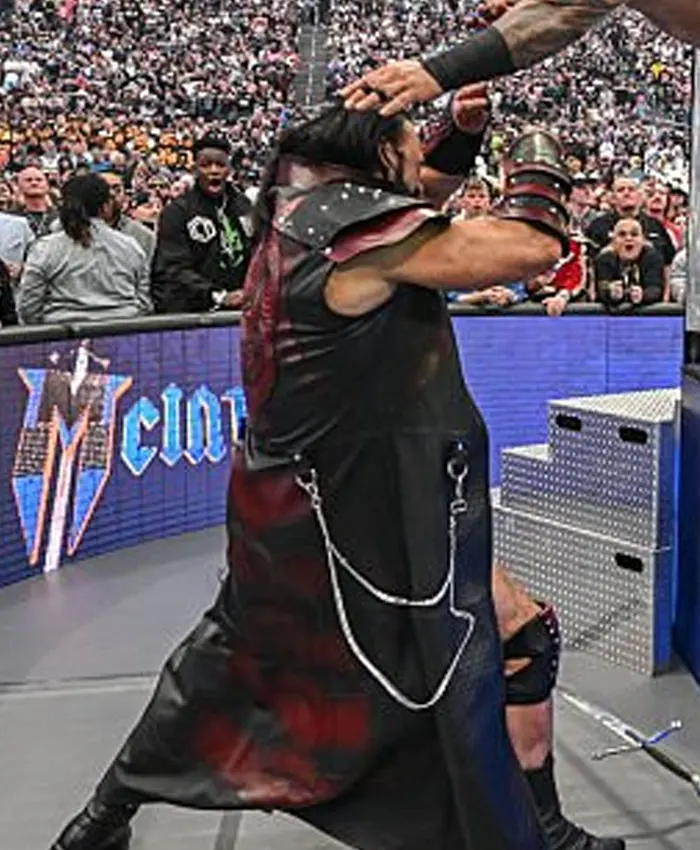 Drew McIntyre WrestleMania 42 Leather Coat Back
