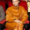Dune 3 Movie Premiere Zendaya Brown Leather Jacket For Sale