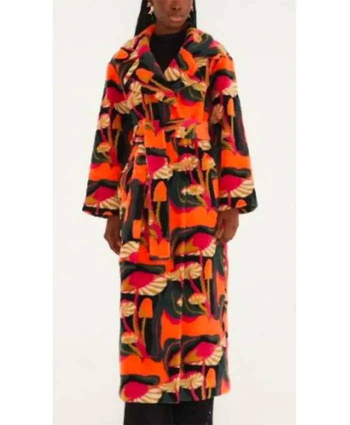 Elsbeth S03 Carrie Preston Mushrooms Fleece Coat Front