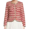 Elsbeth S03 Carrie Preston Red Tweed Jacket Front