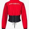 F1 Red Cropped Track Jacket For Sale