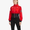 F1 Red Cropped Track Jacket Front
