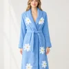 Falling Daisies soft chenille robe with a cozy and stylish look