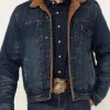 Felix Long Marshals S01 Denim Sherpa Jacket For Sale