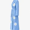 Falling Daisies plush bathrobe with a luxurious loungewear style