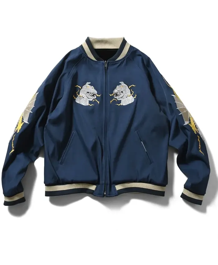 Godzilla Monster Edition Homegame Bomber Jacket Blue