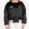 Golden State Valkyries Black Satin Bomber Jacket