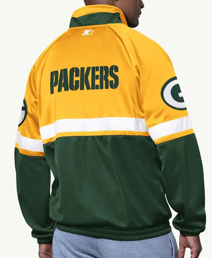 Green Bay Packers Full-Zip Track Jacket Back