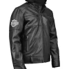 Harley Davidson Swingarm Black Leather Jacket Front