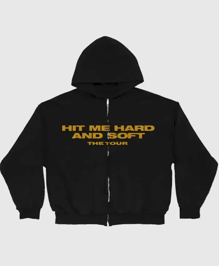 Hit Me Hard and Soft Live in 3D Hands Black Hooded Jacket