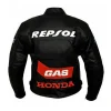Honda Repsol Black Motorbike Racing Leather Jacket Back