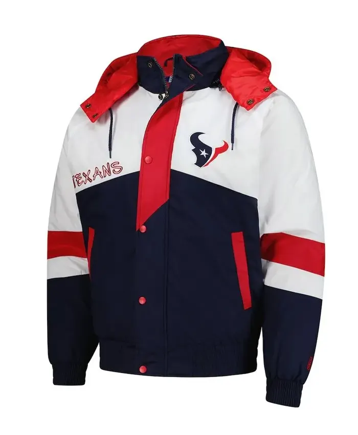 Houston Texans Shoulder To Shoulder Navy Jacket Front