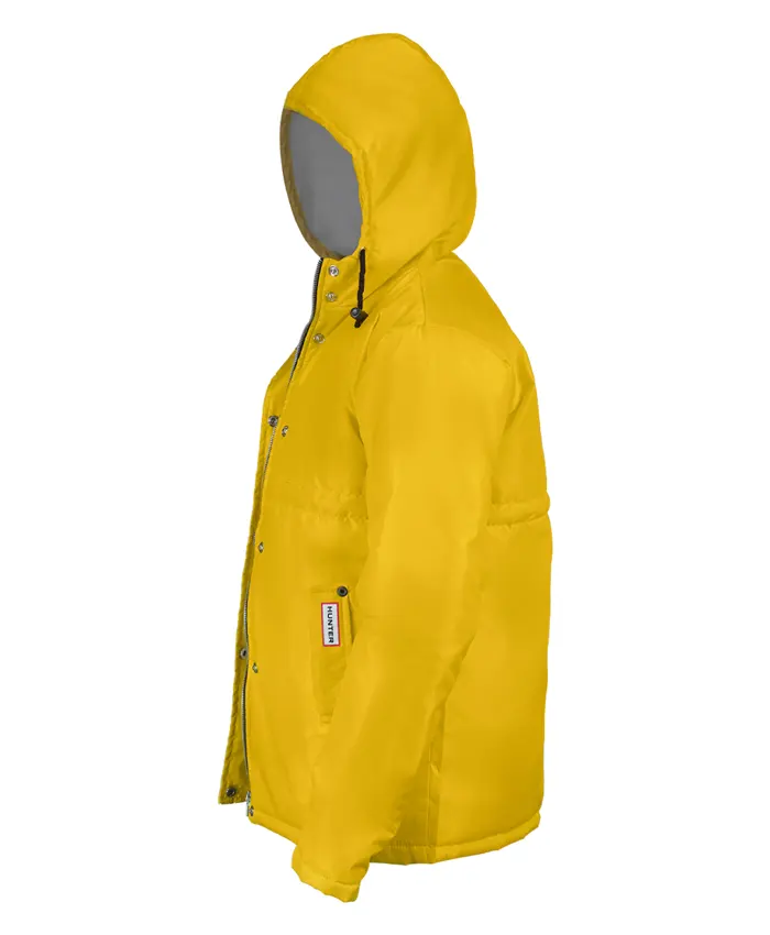Hunter Lightweight Yellow Rain Jacket Left