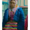 I Love Boosters Keke Palmer Blue Fur Jacket