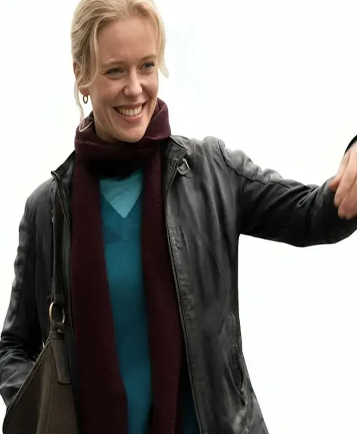 Insidious Out of the Further 2026 Amelia Eve Black Leather Jacket Front