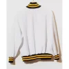 Iowa Retro White Letterman Jacket For Sale