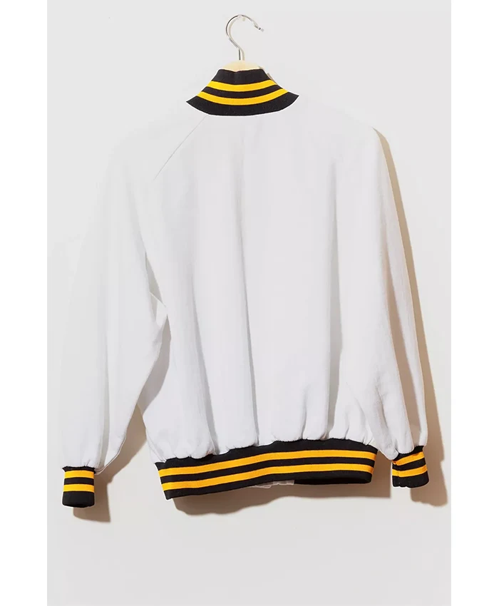 Iowa Retro White Letterman Jacket For Sale