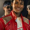 Jaafar Jackson Michael 2026 Red Leather Jacket