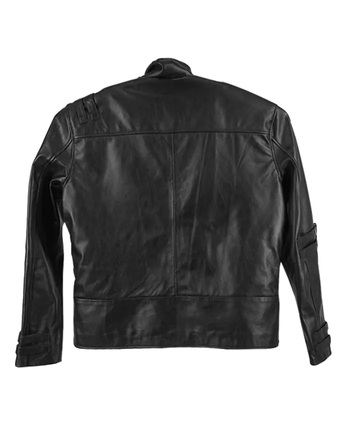 Jaafar Jackson Michael Black Belted Leather Jacket - Image 3