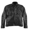 Jaafar Jackson Michael Black Belted Leather Jacket Front