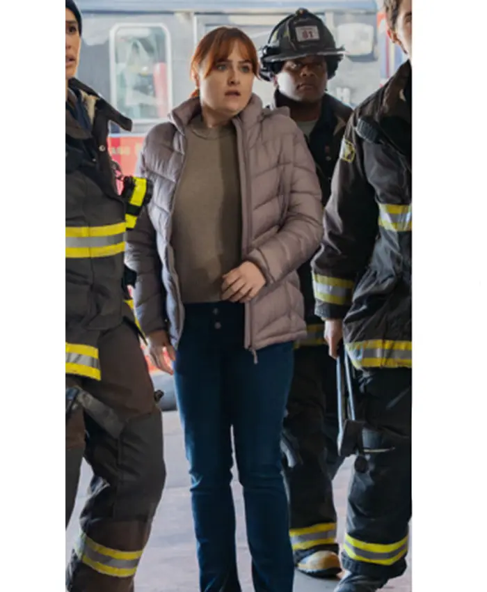 Jackie Chicago Fire S14 Purple Puffer Jacket