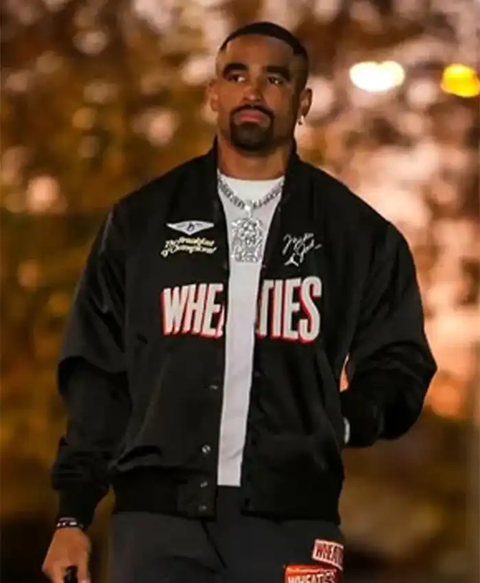 Jalen Hurts Jordan Flight MVP Wheaties Varsity Jacket For Sale