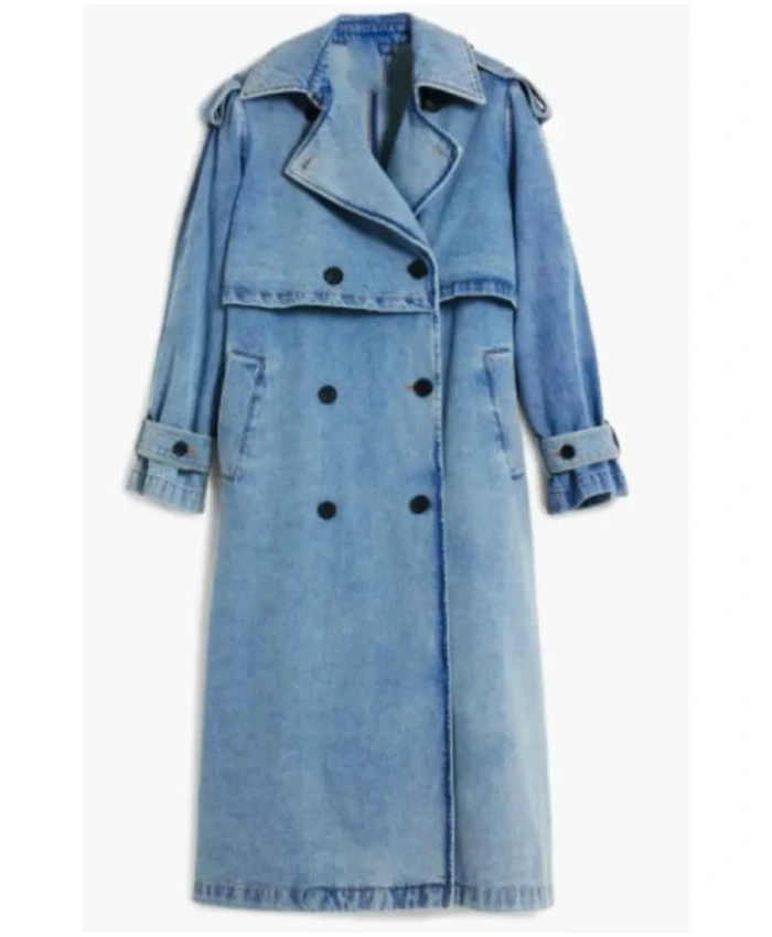 Shrinking S03 Jessica Williams denim trench coat