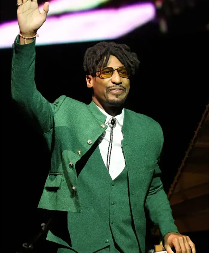 Jon Batiste CinemaCon 2026 Green Blazer
