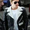 Justin Bieber Black and White Biker Jacket