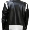 Justin Bieber Black and White Biker Jacket Back
