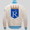 Kansas City Royals Retro Classic White Jacket Back
