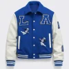 Koyin X Fashion Blue and white Nova Varsity Jacket