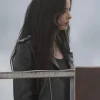 Krysten Ritter Daredevil Born Again S02 Black Leather Jacket Side