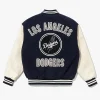 LA Dodgers Navy Varsity Baseball Jacket Back