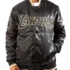 LA Lakers Black and Gold Satin Bomber Jacket