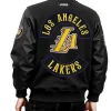 LA Lakers Born For Sport Black Varsity Jacket Back