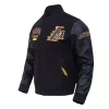 LA Lakers City Arch Black Varsity Jacket Side