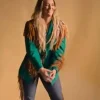 Lainey Wilson Keepin Country Cool Green Fringe Blazer Front