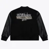 Las Vagas WrestleMania 42 Mitchell & Ness Black Letterman Jacket Back