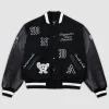 Las Vegas Aces Vashtie x Fanatics WNBA Black Varsity Jacket Front