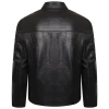 Le Mans Steve McQueen Black Leather Jacket Back