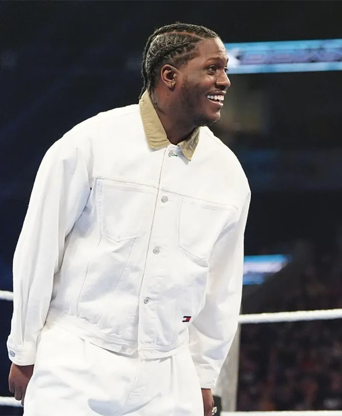 Lil Yachty SmackDown white outerwear jacket