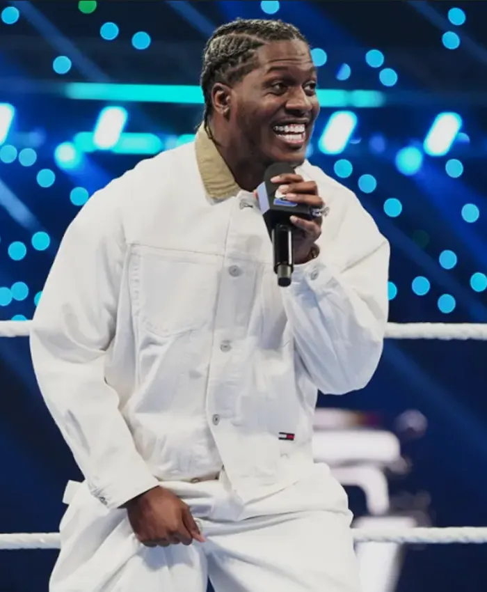 White jacket inspired by Lil Yachty SmackDown look