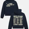 Lonely Ghost I Love You Say It Back Pullover Hoodie Navy