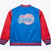 Los Angeles Clippers 1983 NBA All Star Game Full-Zip Blue and Red Satin Varsity Jacket Back