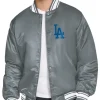 Los Angeles Dodgers Gray Satin Varsity Jacket