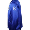 Los Angeles Dodgers Gray Satin Varsity Jacket Left