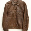 Lucas West The Voice S29 Brown Leather Jacket For Sale